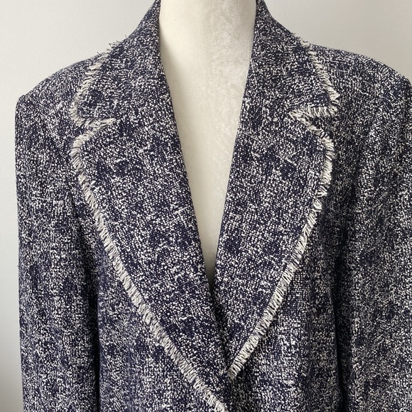 Talbots Fringed Edge Tweed Jacket - Picture 3 of 13